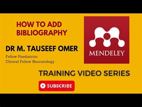 Part How To Add Bibliography Using Mendeley Mendeley Training