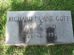 Richard Duane Goff 1929 1994 Mémorial Find a Grave