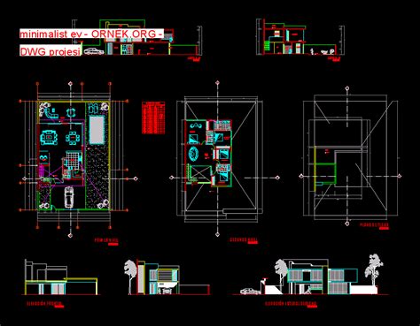 Minimalist Ev Dwg Projesi Autocad Projeler 27216 Hot Sex Picture