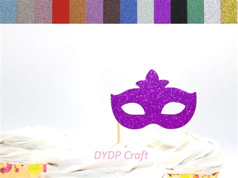 Masquerade Mask Cupcake Toppers Gatsby Cupcake Toppers Etsy Uk