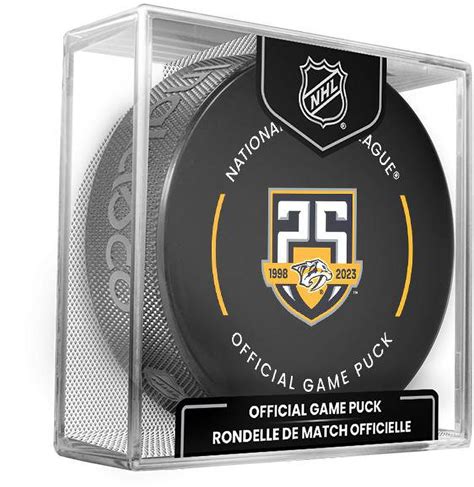 Nashville Predators Unsigned 25th Anniversary Official Game Puck