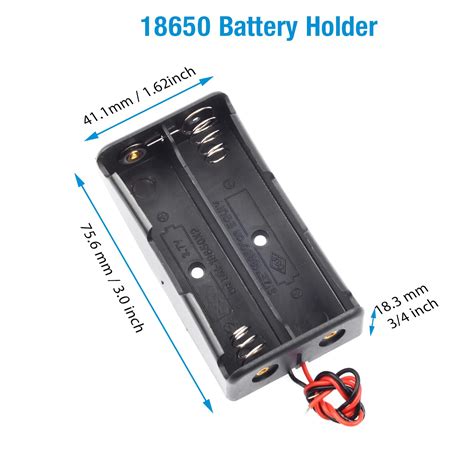 Emplacements X3 Support De Boîtier De Batterie 18650 Avec Fil De Plomb