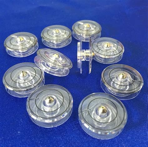 10PCS Plastic Clear Bobbin for Singer with Metal Center AA7252-in ...