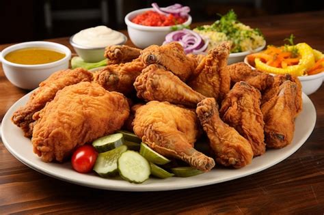 Premium Photo | Fried Chicken Platter for a Crowd