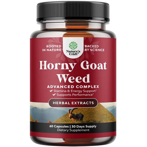 Horny Goat Weed Extract Complex Invigorating Blend With Tribulus Saw