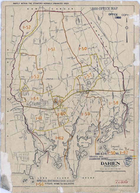 1950 Census Enumeration District Maps Connecticut Ct Fairfield