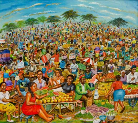 Fruit Market In Embakasi, Painting by Leonard Ngure | Artmajeur ...