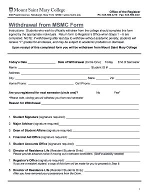 Fillable Online WITHDRAWAL FORM Fax Email Print PdfFiller