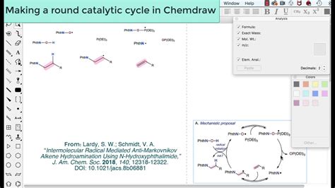 Making Round Catalytic Cycles In Chemdraw Youtube