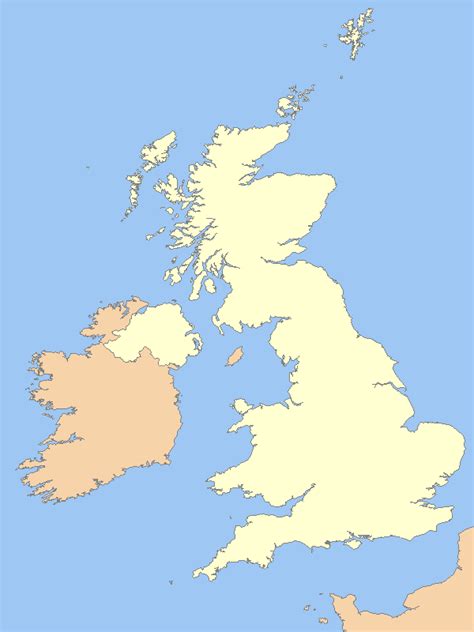 Uk Outline Map • Mapsof.net