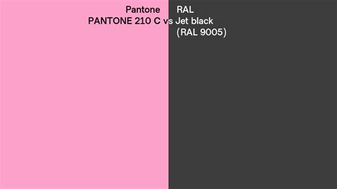 Pantone C Vs Ral Jet Black Ral Side By Side Comparison