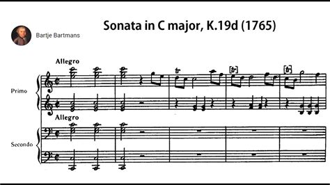 Nannerl Mozart Sonata In C For Piano 4 Hands K 19d 1765