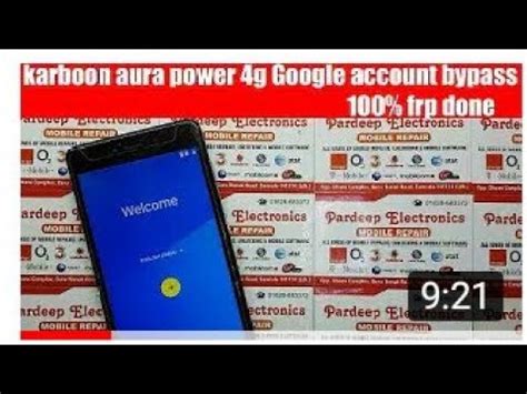 Karbonn Aura Power G Frp Google Bypass Unlock Works Youtube