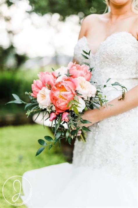 Brides Bouquet Coral Charm Peonies