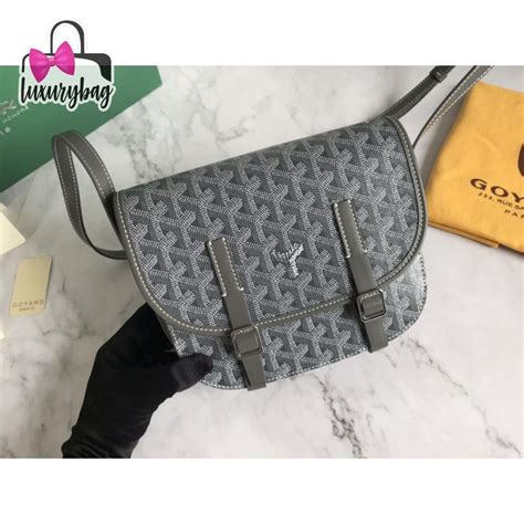 Goyard Belvedere Messenger Goyardine Mm Gray Model