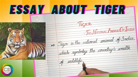 Essay On Tiger 10 Lines About Tiger National Animal Tigerfew Lines