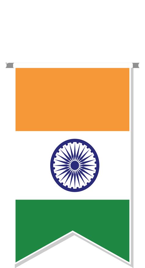 India flag in soccer pennant. 11793815 PNG