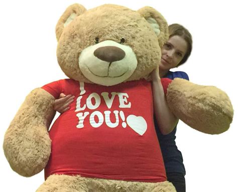 I Love You Giant 5 Foot Teddy Bear Soft 60 Inch Wears I Love Etsy