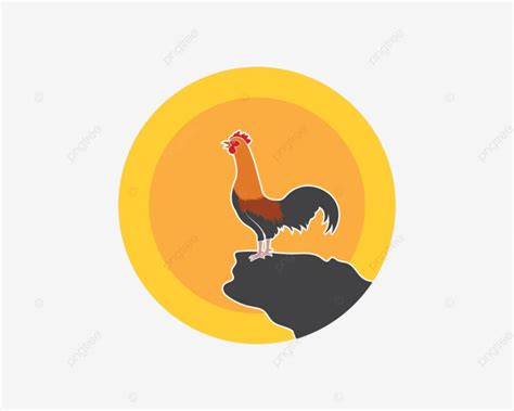 Rooster Logo Vector Illustration Template Vector Silhouette Icon Vector Vector Silhouette