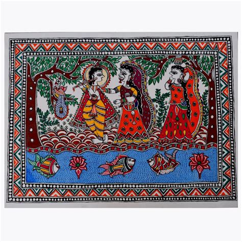 Large Size Madhubani Painting Wall Hanging Art Home