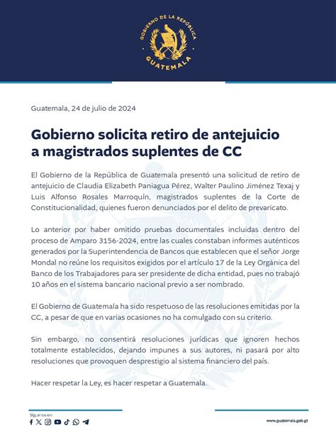 Ejecutivo Solicita Retiro De Antejuicio De Magistrados Suplentes De La CC