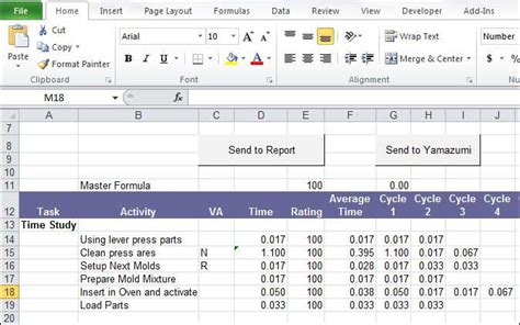 Time And Motion Study Excel Template | DocTemplates