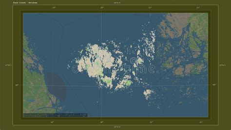 Aland Islands Highlighted Composition Topo Standard Stock