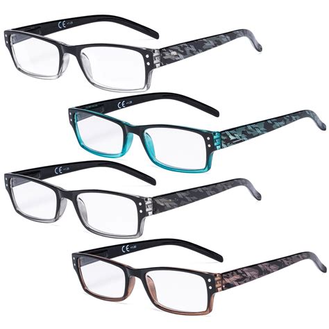 Reading Glasses Fashion Readers 4 Pack Men