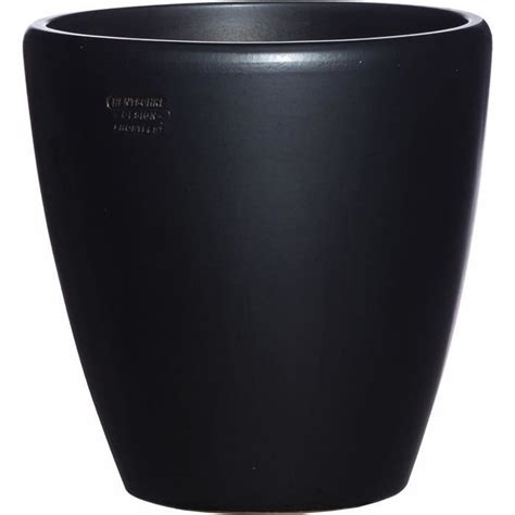 Hentschke Keramik Pot De Fleur Grande Anthracite X Cm Avec