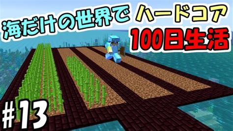 【マイクラ】13 海だけの世界でハードコアで100日生活 ～67日目～70日目～【100days】【minecraft】【マインクラフト