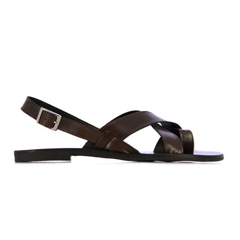 Strappy Sandals -Dark Brown - Europa Art