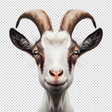 A Goat With Horns On Its Head Is Shown Premium Ai Generated Psd