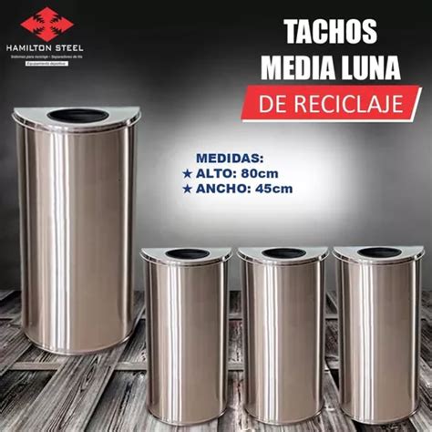 Tacho Basura Reciclaje Media Luna Acero Inoxidable Pucallpa En Venta En