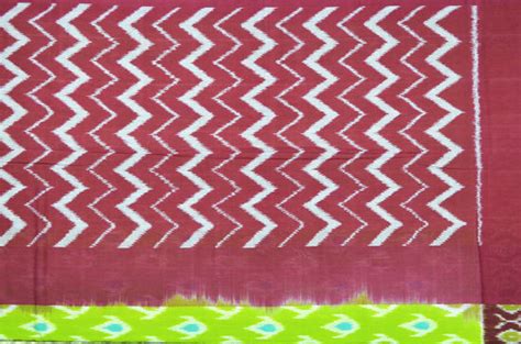 Tvis And Bliss Olive Green And Maroon Pochampally Ikkat Cotton Saree