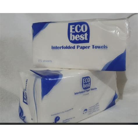 Ecobest Interfolded Paper Towel 175 Pulls Sg 1 Box 30 Packs Shopee Philippines