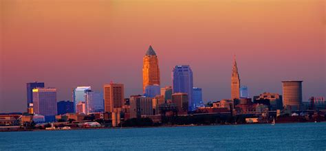 Downtown Cleveland Sunset Pictures - Photography by John Holliger