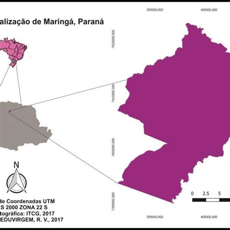 Mapa De Localização Do Município De Maringá Paraná Download