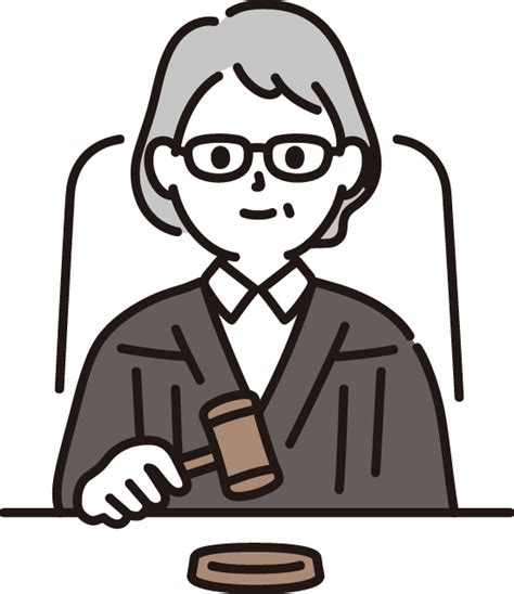 女性裁判官（上半身）のイラスト｜商用可・フリーイラスト素材｜ソコスト