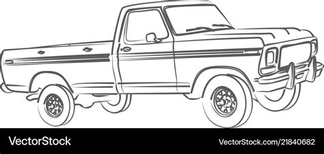 Truck sketch Royalty Free Vector Image - VectorStock