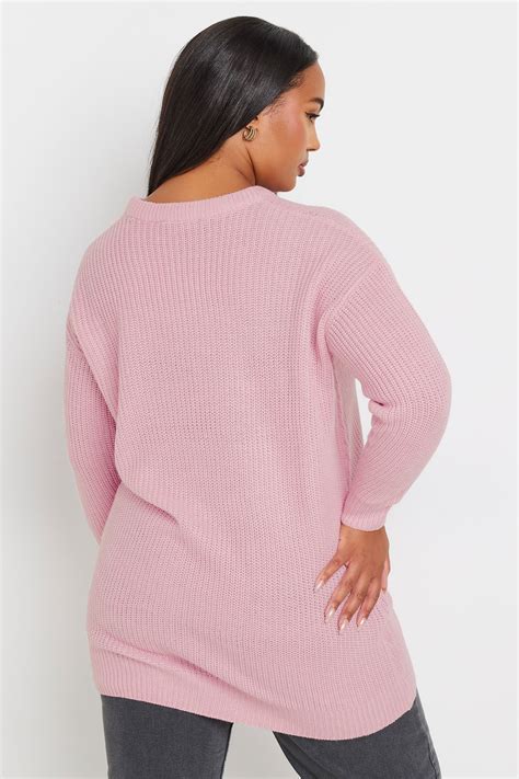 Yours Plus Size Pink Essential Jumper Yours Clothing