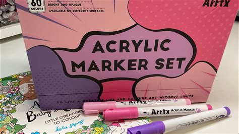 Arrtx Acrylic Markers 60b Set Adult Colouring Arrtx Arrtxart Arrtxacrylicmarkers Youtube