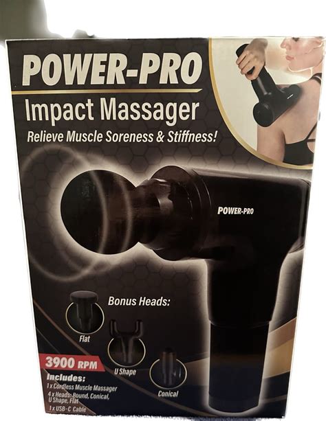 Power Pro Cordless 6 Speed Impact Massager Muscle Hammer With 4 Massage Heads Ebay