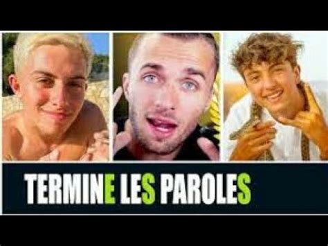 Termine Les Paroles Sp Cial Youtuber Youtube