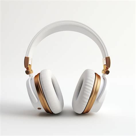 Premium Ai Image White Headphone On White Background Image