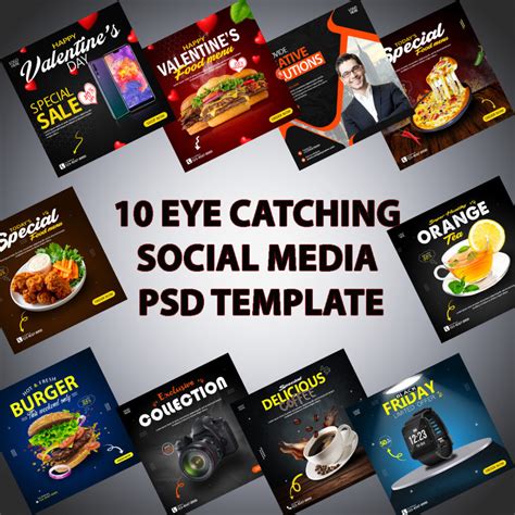 Eye Catching Social Media Psd Template Masterbundles