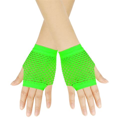 Meitianfacai Fingerless Fishnet Gloves Wrist Stretch Mesh Gloves For