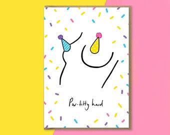 Nude Birthday Card Etsy