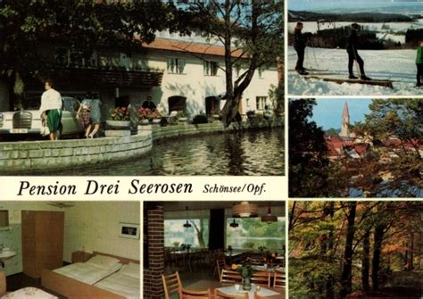 Ansichtskarte Postkarte Sch Nsee Oberpfalz Pension Drei Akpool De