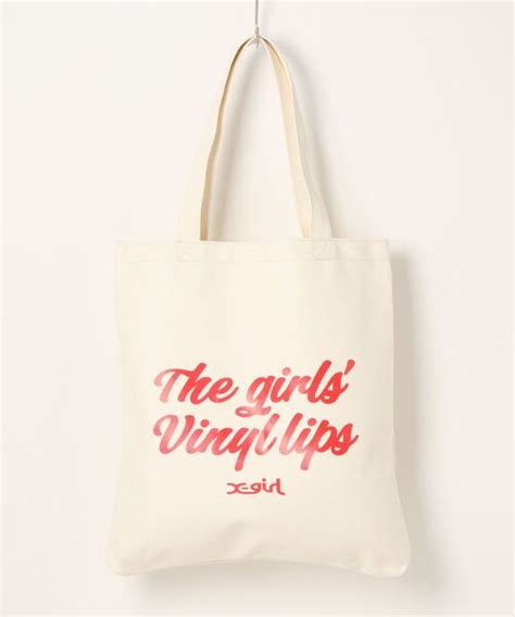 X Girl（エックスガール）の「【x Girl エックスガール】vinyl Lip Face Canvas Tote Bag（トートバッグ）」 Wear