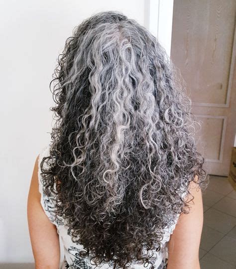 62 Trendy Hair Grey Curly Dyes Curly Hair Styles Long Gray Hair Balayage Hair